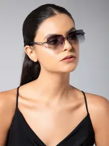 IDOR Women Square Sunglasses with UV Protected Lens IDOR-5279-BLU