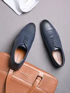 LOUIS STITCH 
Men Prussian Blue Formal Lace Up Derby Shoes