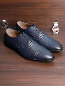 LOUIS STITCH 
Men Textured Formal Lace Up Oxford Shoes