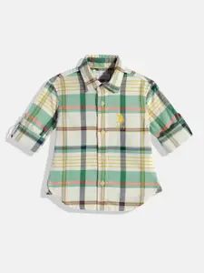 U.S. Polo Assn. Kids Boys Tartan Checked Casual Shirt