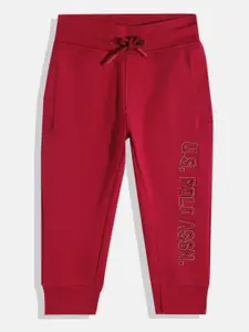 U.S. Polo Assn. Kids Boys Brand Logo Embroidered Regular Fit Joggers