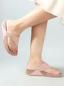 ELLE Embellished Synthetic Platform Heel Sandals