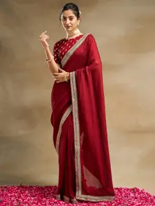 kasee Embroidered Pure Silk Saree