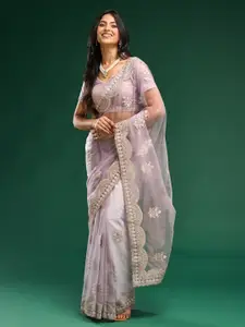 kasee Floral Embroidered Net Saree