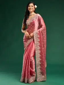kasee Floral Embroidered Silk Blend Saree
