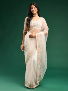 kasee Floral Embroidered Net Saree