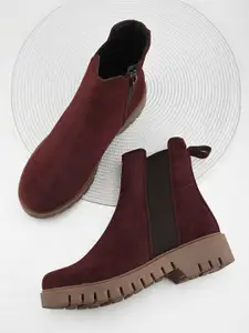 The Roadster Lifestyle Co Women Block Heeled Chelsea Boots