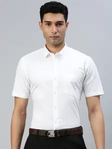 Ramraj Men Spread Collar Solid Cotton Casual Shirt