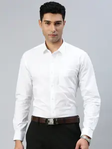 Ramraj Men Spread Collar Solid Cotton Casual Shirt