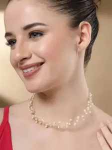 Bohey by KARATCART Gold Plated Pearls Necklace