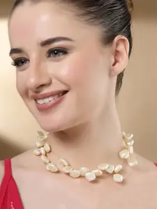 Bohey by KARATCART Gold Plated Pearls Necklace