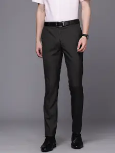 Raymond Men Checked Slim Fit Formal Trousers
