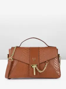 Hidesign Animal Textured Leather Structured Satchel