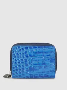 Hidesign Women Animal Textured Leather Zip Around Wallet
