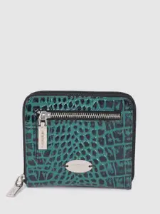 Hidesign Women JUPITER Animal Textured Patent Leather Zip Around Wallet