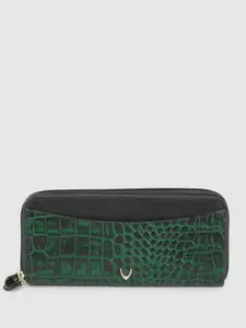 Hidesign Women Animal Textured Leather Zip Around Wallet