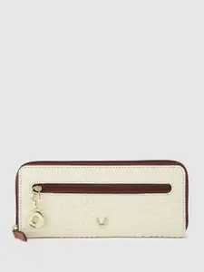 Hidesign Women Morocco Animal Textured Leather Zip Around Wallet