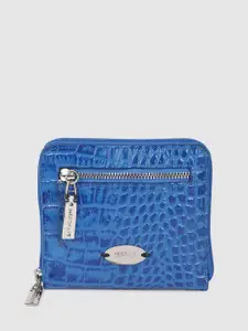 Hidesign Women JUPITER Animal Textured Patent Leather Zip Around Wallet