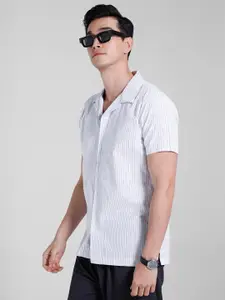 encore by INVICTUS Opaque Striped Casual Shirt