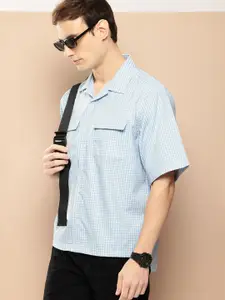 encore by INVICTUS Grid Tattersall Checks Casual Shirt