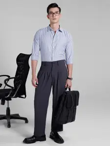 encore by INVICTUS Self Striped Casual Shirt