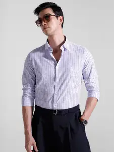 encore by INVICTUS Grid Tattersall Checks Casual Shirt