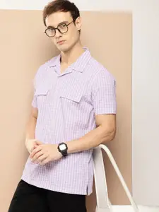 encore by INVICTUS Grid Tattersall Checks Casual Shirt