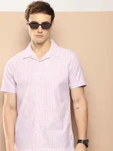 encore by INVICTUS Grid Tattersall Checks Casual Shirt