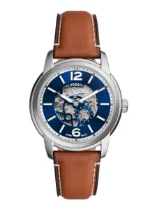 Fossil Men Heritage Skeleton Leather Analogue Automatic Watch ME3263