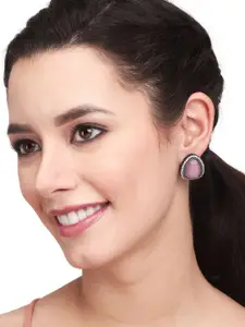 Anvik Silver-Plated American Diamond Contemporary Studs