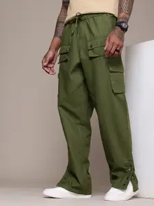 The Roadster Life Co. Men Pure Cotton Relaxed Fit Cargos Trousers