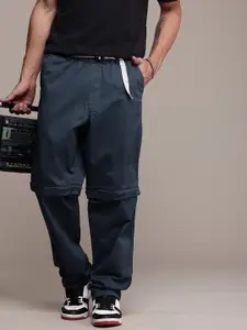 The Roadster Life Co. Men Pure Cotton Relaxed Loose Fit Convertible Trousers