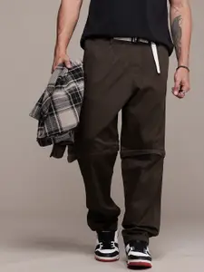 The Roadster Life Co. Men Pure Cotton Relaxed Loose Fit Convertible Trousers