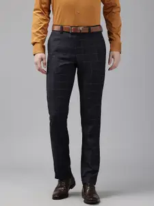 Blackberrys Men Checked Slim Fit Trousers