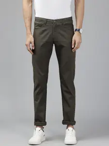 Blackberrys Men Textured Slim Fit Trousers