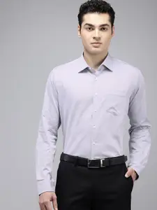 Van Heusen Slim Fit Geometric Self Designed Pure Cotton Formal Shirt