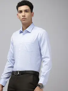 Van Heusen Pure Cotton Slim Fit Opaque Checked Formal Shirt