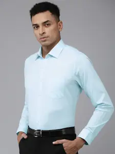 Van Heusen Pure Cotton Textured Slim Fit Opaque Formal Shirt