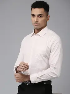 Van Heusen Pure Cotton Slim Fit Opaque Printed Formal Shirt