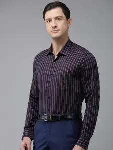 Van Heusen Pure Cotton Slim Fit Opaque Striped Formal Shirt