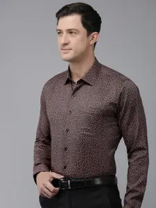 Van Heusen Slim Fit Floral Printed Pure Cotton Formal Shirt