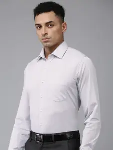Van Heusen Pure Cotton Textured Slim Fit Opaque Formal Shirt