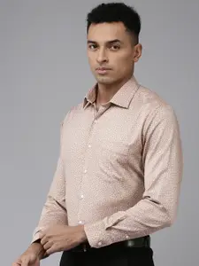 Van Heusen Pure Cotton Slim Fit Floral Opaque Printed Formal Shirt