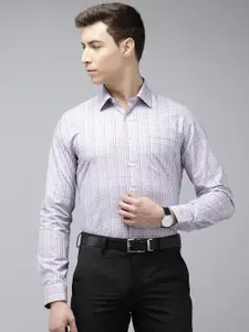 Van Heusen Pure Cotton Slim Fit Opaque Checked Formal Shirt