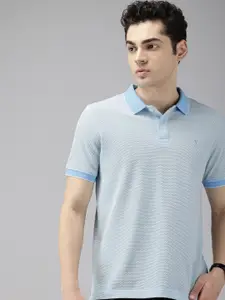 Van Heusen Sport Self Design Polo Collar Slim Fit T-shirt