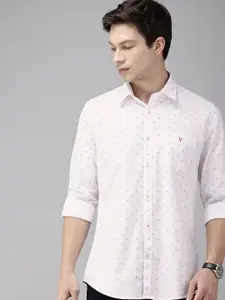 Van Heusen Sport Pure Cotton Slim Fit Opaque Printed Casual Shirt