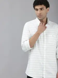 Van Heusen Sport Pure Cotton Slim Fit Checked Casual Shirt