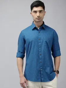 Van Heusen Sport Pure Cotton Slim Fit Opaque Printed Casual Shirt