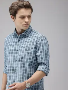 Van Heusen Sport Pure Cotton Slim Fit Checked Casual Shirt