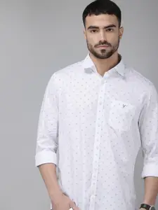 Van Heusen Sport Pure Cotton Slim Fit Opaque Printed Casual Shirt